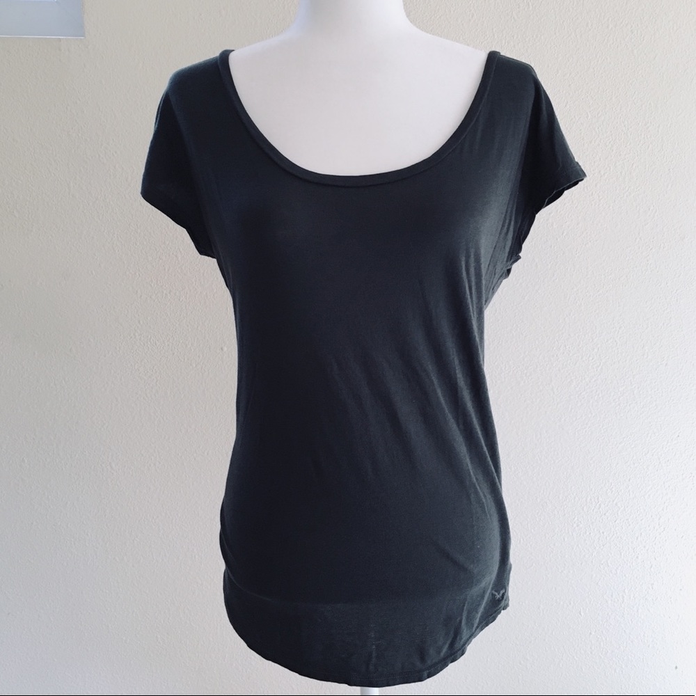 American Eagle Dark Gray Tunic T-shirt